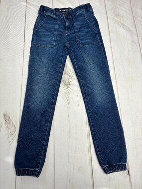 American Eagle Next Level Denim Joggers Women 4 Regular Mid Rise Stretch Blue